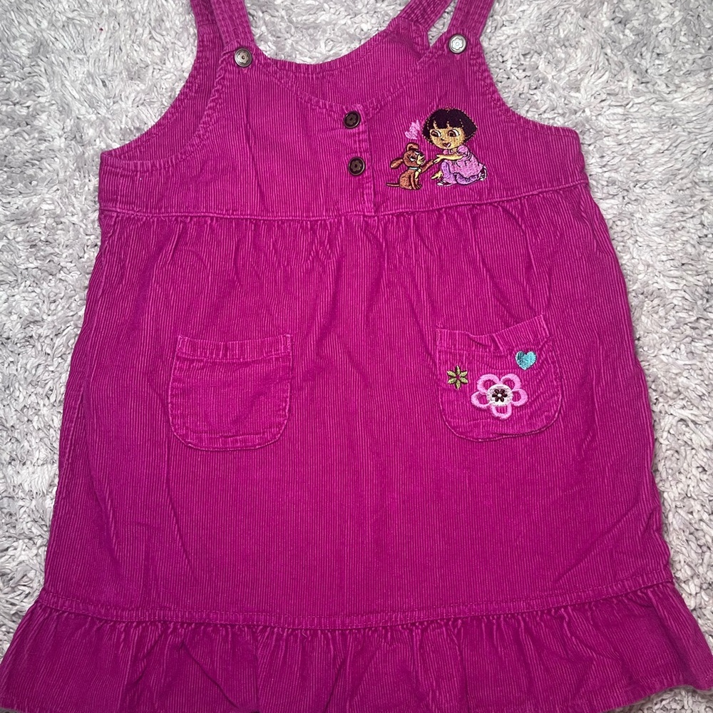 SOLD- Y2K Dora the Explorer Corduroy Dress